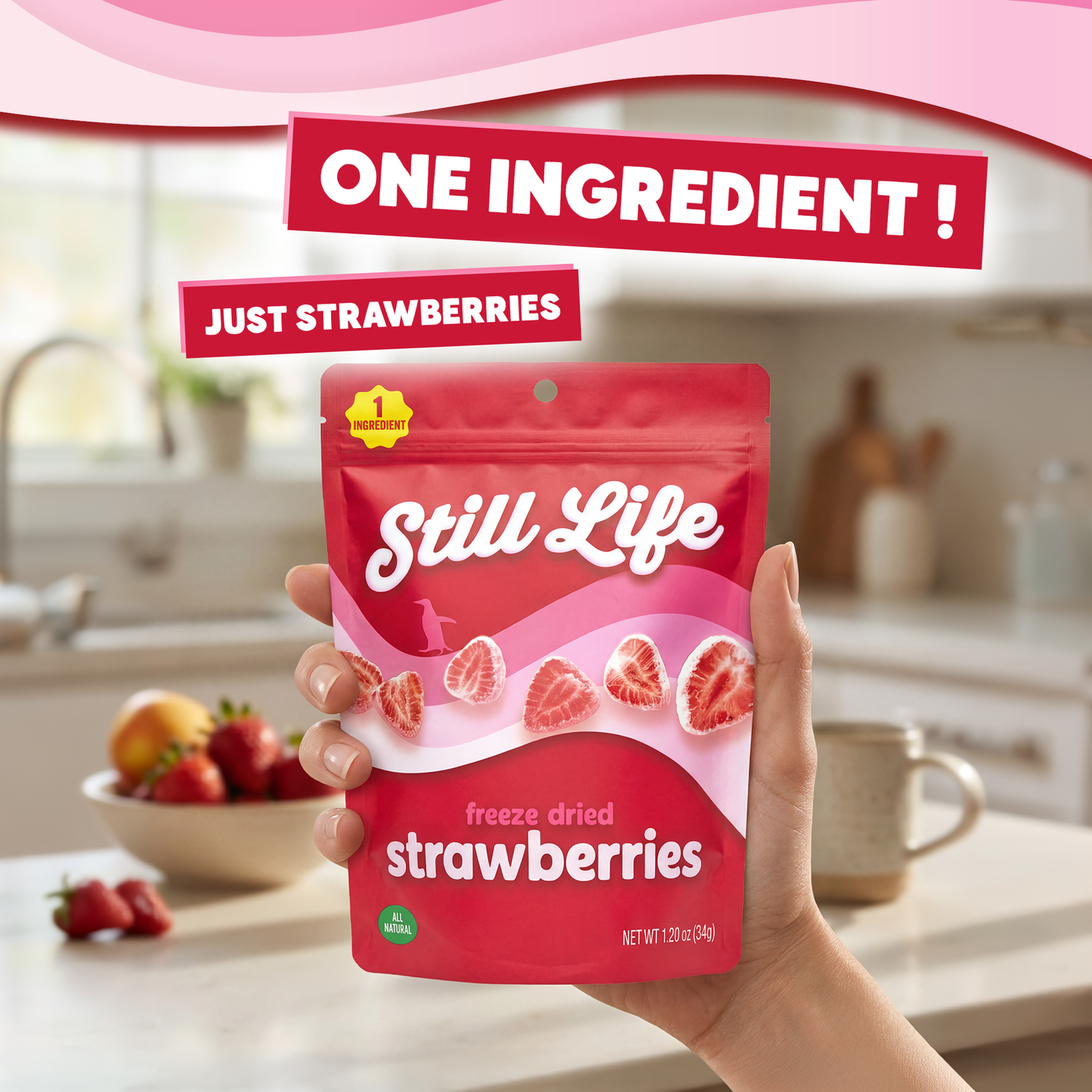 Freeze Dried Organic Strawberries