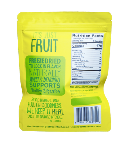 Freeze Dried Organic Pineapple