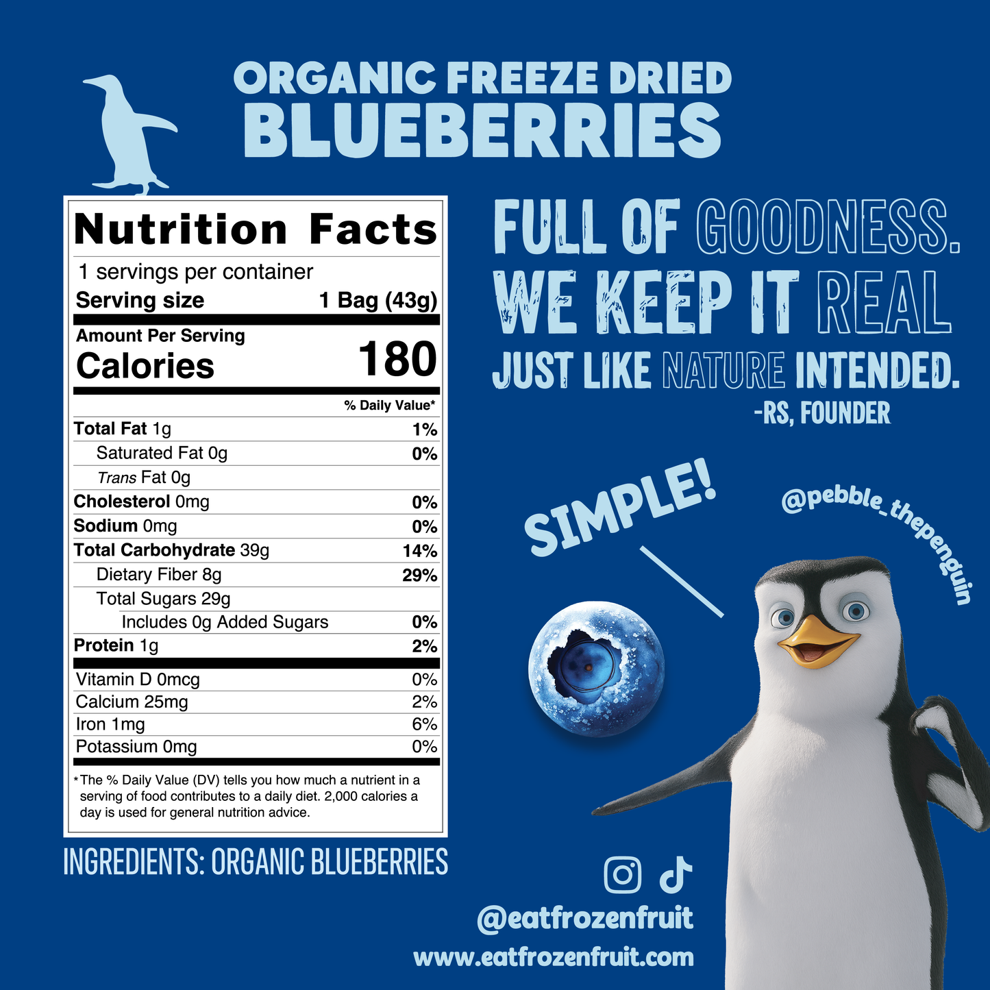 Freeze Dried Organic Blueberries