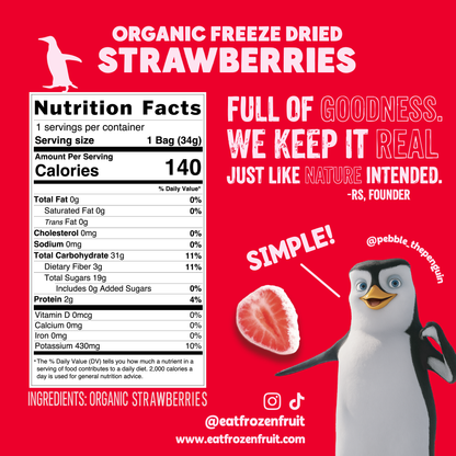 Freeze Dried Organic Strawberries