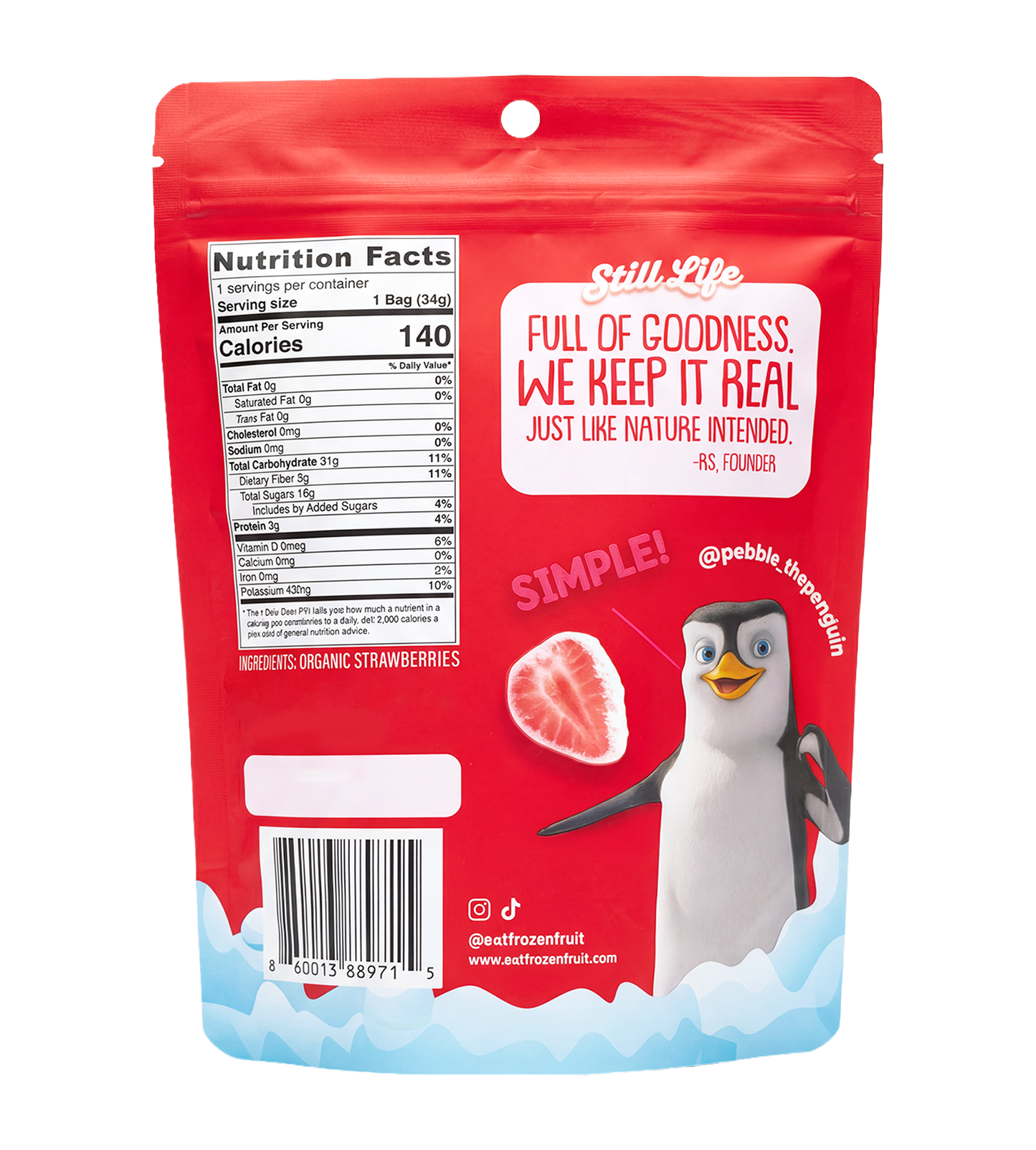 Freeze Dried Organic Strawberries